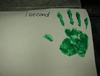 image of painted hand print