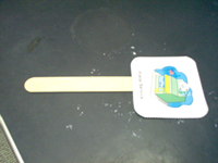 image of card on popsicle stick