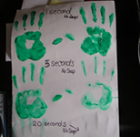 image of repeating hand prints as hands are washed