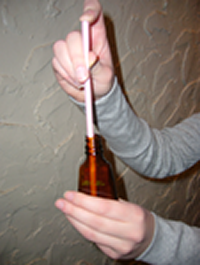 image straw in bottle