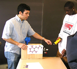 Student demonstrating this activity Photograph of student