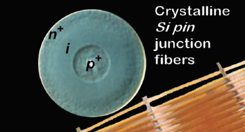 Crystalline Si pin junction fibers