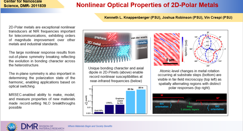 Nonlinear Optical Properties of 2D-Polar Metals highlight slide